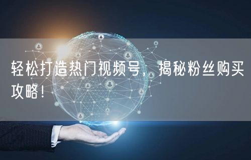 轻松打造热门视频号，揭秘粉丝购买攻略！