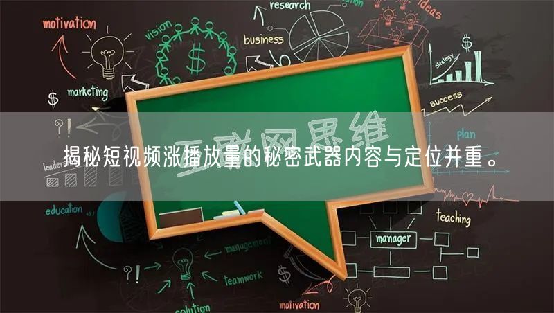 揭秘短视频涨播放量的秘密武器内容与定位并重。