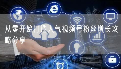 从零开始打造人气视频号粉丝增长攻略分享