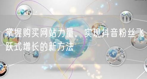 掌握购买网站力量，实现抖音粉丝飞跃式增长的新方法