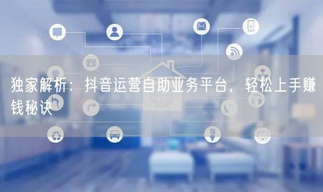 独家解析：抖音运营自助业务平台，轻松上手赚钱秘诀