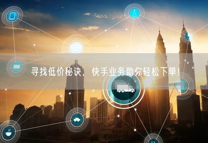 寻找低价秘诀，快手业务助你轻松下单！